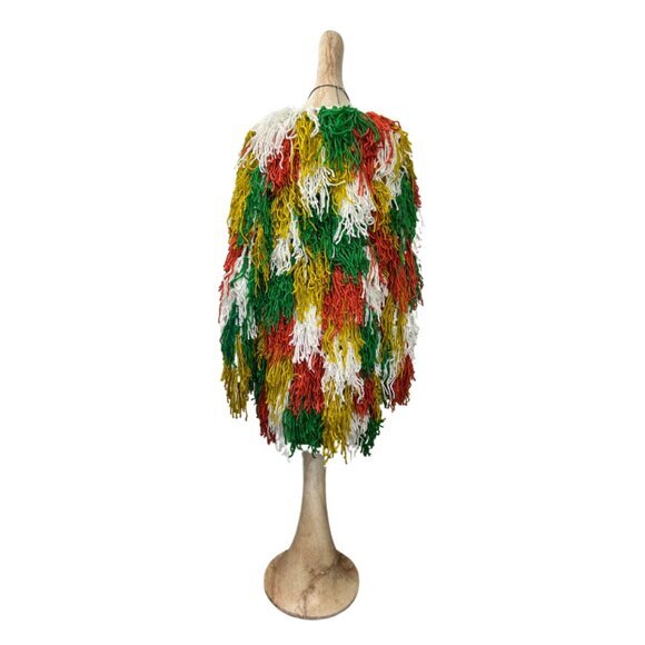 Women’s Multi-Color Fringe Cardigan  Cozy & Stylish Long Sweater for Fall/Winter - Picture 4 of 5